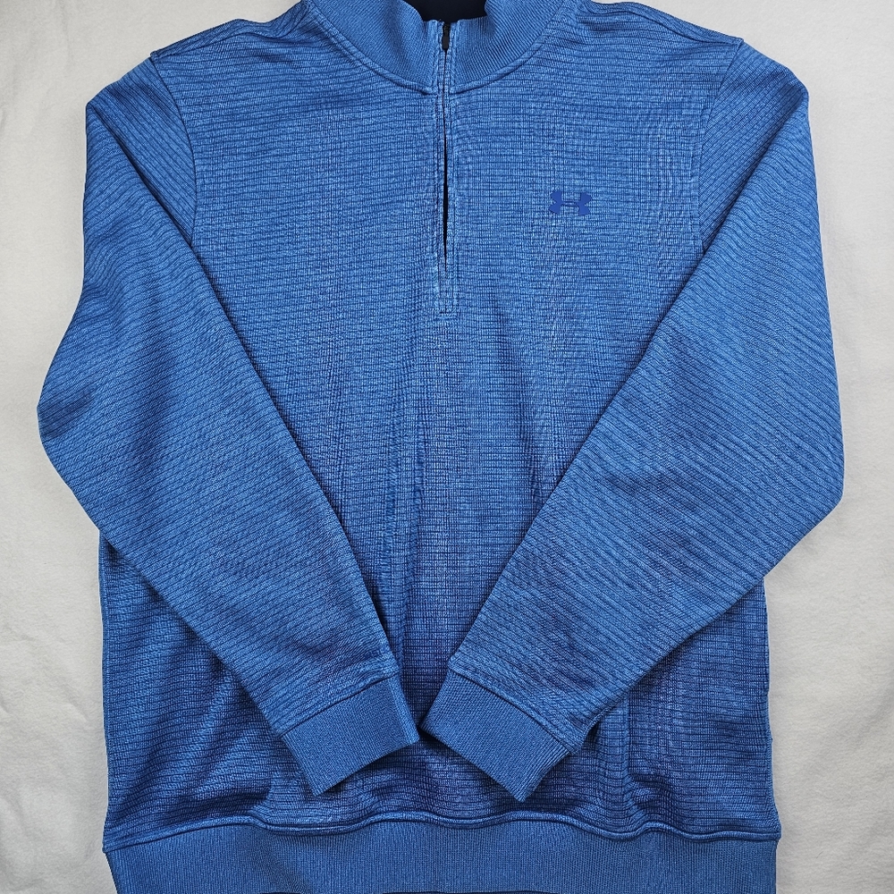 Under Armour Storm Sweater Fleece Pullover Loose Fit Cold‎ Gear XXL Blue 1/4 Zip